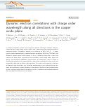 Cover page: Dynamic electron correlations with charge order wavelength along all directions in the copper oxide plane