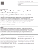 Cover page: Modeling craniofacial and skeletal congenital birth defects to advance therapies