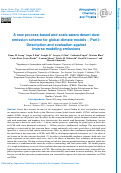 Cover page: A new process-based and scale-aware desert dust emission scheme for global climate models – Part I: Description and evaluation against inverse modeling emissions