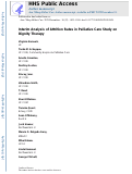 Cover page: Interim Analysis of Attrition Rates in Palliative Care Study on Dignity Therapy