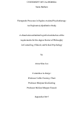 Cover page: Therapeutic Processes in Equine Assisted Psychotherapy: An exploratory qualitative study