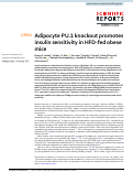 Cover page: Adipocyte PU.1 knockout promotes insulin sensitivity in HFD-fed obese mice