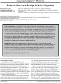 Cover page: Removal of an Aural Foreign Body by Magnetism