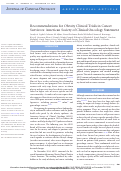 Cover page: Recommendations for Obesity Clinical Trials in Cancer Survivors: American Society of Clinical Oncology Statement