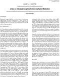 Cover page: A Case of Subacute Dyspnea: Pulmonary Tumor Embolism