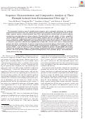 Cover page: Sequence Characterization and Comparative Analysis of Three Plasmids Isolated from Environmental Vibrio spp.▿ †