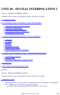 Cover page: Unit 40 - Spatial Interpolation I