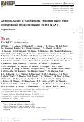 Cover page: Demonstration of background rejection using deep convolutional neural networks in the NEXT experiment