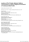 Cover page: Analysis of Wet Weather Related Collision Concentration Locations: Empirical Assessment of Continuous Risk Profile