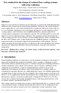 Cover page: New method for the design of radiant floor cooling systems with solar radiation