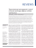 Cover page: Transcriptional and epigenetic control of brown and beige adipose cell fate and function