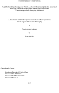 Cover page: Neighborhood Disadvantage and Parent-Adolescent Relationship Quality Associated with Type 1 Diabetes Management Among Late Adolescents Transitioning to Early Emerging Adulthood