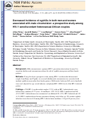 Cover page: Association between male circumcision and incidence of syphilis in men and women: a prospective study in HIV-1 serodiscordant heterosexual African couples