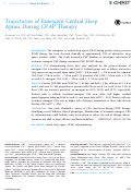 Cover page: Trajectories of Emergent Central Sleep Apnea During CPAP Therapy