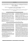 Cover page: Association Between Vestibular Migraine and Migraine Headache: Yet to Explore.