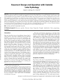 Cover page: Reservoir Design and Operation with Variable Lake Hydrology