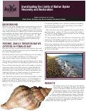 Cover page: Investigating the Limits of Native Oyster Recovery and Restoration