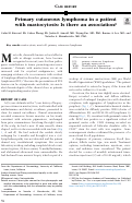 Cover page: Primary Cutaneous Lymphoma in a Patient with Mastocytosis: Is There an Association?