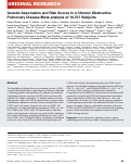 Cover page: Genetic Association and Risk Scores in a Chronic Obstructive Pulmonary Disease Meta-analysis of 16,707 Subjects.