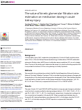 Cover page: The value of kinetic glomerular filtration rate estimation on medication dosing in acute kidney injury