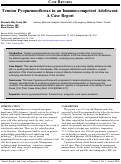 Cover page: Tension Pyopneumothorax in an Immunocompetent Adolescent: A Case Report