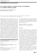 Cover page: Successful treatment of calcific uremic arteriolopathy in a pediatric dialysis patient