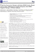 Cover page: Event-Free Survival in Patients with Early HER2-Positive Breast Cancer with a Pathological Complete Response after HER2-Targeted Therapy: A Pooled Analysis