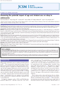 Cover page: Assessing the potential impact of age and inhalant use on sleep in adolescents.