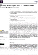 Cover page: Inhibitory Investigations of Acyl-CoA Derivatives against Human Lipoxygenase Isozymes.