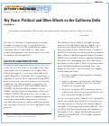 Cover page: Dry Years: Political and Other Effects on the California Delta