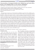 Cover page: Characteristics of Attempted Suicide in the Middle East and North Africa Region: The Mediating Role of Arab Culture and Religion