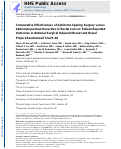 Cover page: Comparative effectiveness of sphincter-sparing surgery versus abdominoperineal resection in rectal cancer: patient-reported outcomes in National Surgical Adjuvant Breast and Bowel Project randomized trial R-04.