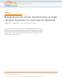 Cover page: Biological process activity transformation of single cell gene expression for cross-species alignment