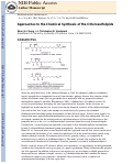 Cover page: Approaches to the Chemical Synthesis of the Chlorosulfolipids