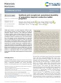 Cover page: Synthesis and exceptional operational durability of polyaniline-inspired conductive ladder polymers