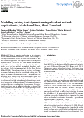 Cover page: Modelling calving front dynamics using a level-set method: application to Jakobshavn Isbræ, West Greenland