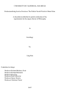 Cover page: Professionalizing Service Provision : The Field of Social Work in Urban China