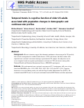 Cover page: Temporal trends in cognitive function of older US adults associated with population changes in demographic and cardiovascular profiles