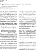 Cover page: Proposal for a standardized temporal scheme of biological classification for extant species