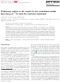 Cover page: Preliminary results on the search for the neutrinoless double beta decay of 130Te with the Cuoricino experiment