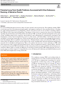 Cover page: Potential Long-Term Health Problems Associated with Ultra-Endurance Running: A Narrative Review