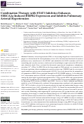 Cover page: Combination Therapy with STAT3 Inhibitor Enhances SERCA2a-Induced BMPR2 Expression and Inhibits Pulmonary Arterial Hypertension