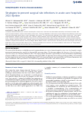 Cover page: Strategies to prevent surgical site infections in acute-care hospitals: 2022 Update