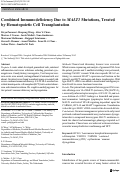 Cover page: Combined Immunodeficiency Due to MALT1 Mutations, Treated by Hematopoietic Cell Transplantation