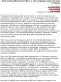 Cover page: Environmental Protection Efforts in a Developing Country: The Case of Guyana