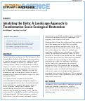 Cover page: Inhabiting the Delta: A Landscape Approach to Transformative Socio-Ecological Restoration