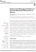 Cover page: Clinical and Histological Features of Ovarian Hypoplasia/Dysgenesis in Alpacas.