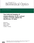 Cover page: Near-infrared imaging of demineralization on the occlusal surfaces of teeth without the interference of stains