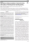 Cover page: Interventions to Reduce Loneliness in Community-Living Older Adults: a Systematic Review and Meta-analysis.