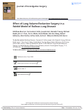 Cover page: Effect of lung volume reduction surgery in a rabbit model of bullous lung disease.